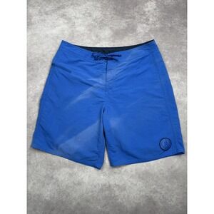Patagonia Board Shorts Mens‎ Large Blue Protect Your Peaks Swim Trunks Surf Logo